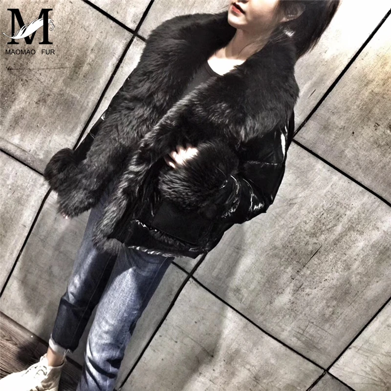 Large Real Sheep Fur Collar Winter Parka Female Winter Jacket Women Warm White Duck Down Jacket Thick Coat