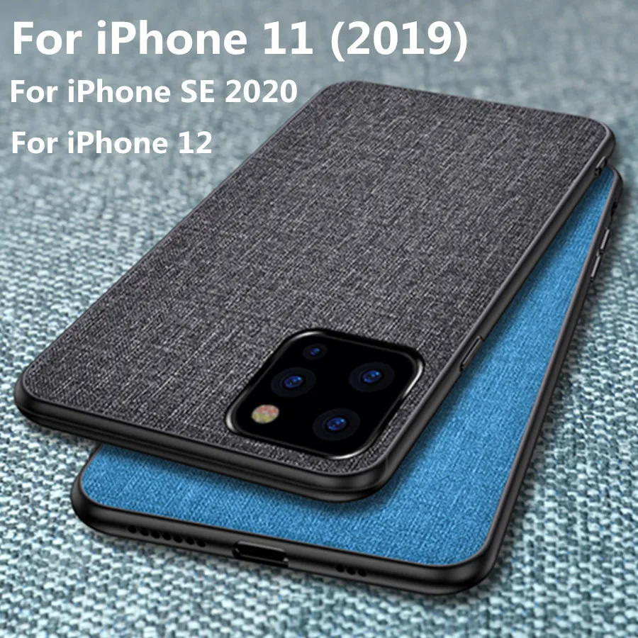 Роскошный деловой чехол из ткани для iPhone 11 2019 12 mini Cace Pro Max XR XS 7 8 6 S Plus se 2020