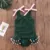 1-6T 2020 Baby Girl One Piece Swimsuit Off Shoulder Ruffled Flounce Купальник Купальники Пляж Бикини Зеленый