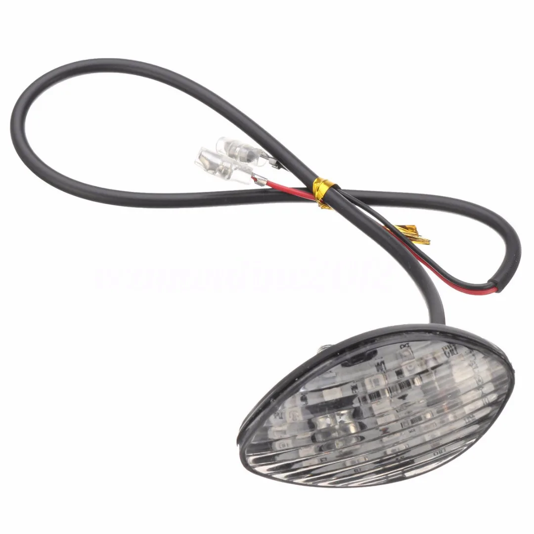 2PCS 12V Moto Front Turn Signal Indicator Light Blinker Amber 12LED 2 wires For Honda CBR 600RR 03-11 CBR 600F4I