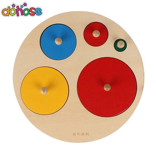 Материалы montessori круглый Панель детские образовательные игрушки включают светящиеся объекты математические игрушки рук доска Дошкольное обучение развивающая игрушка