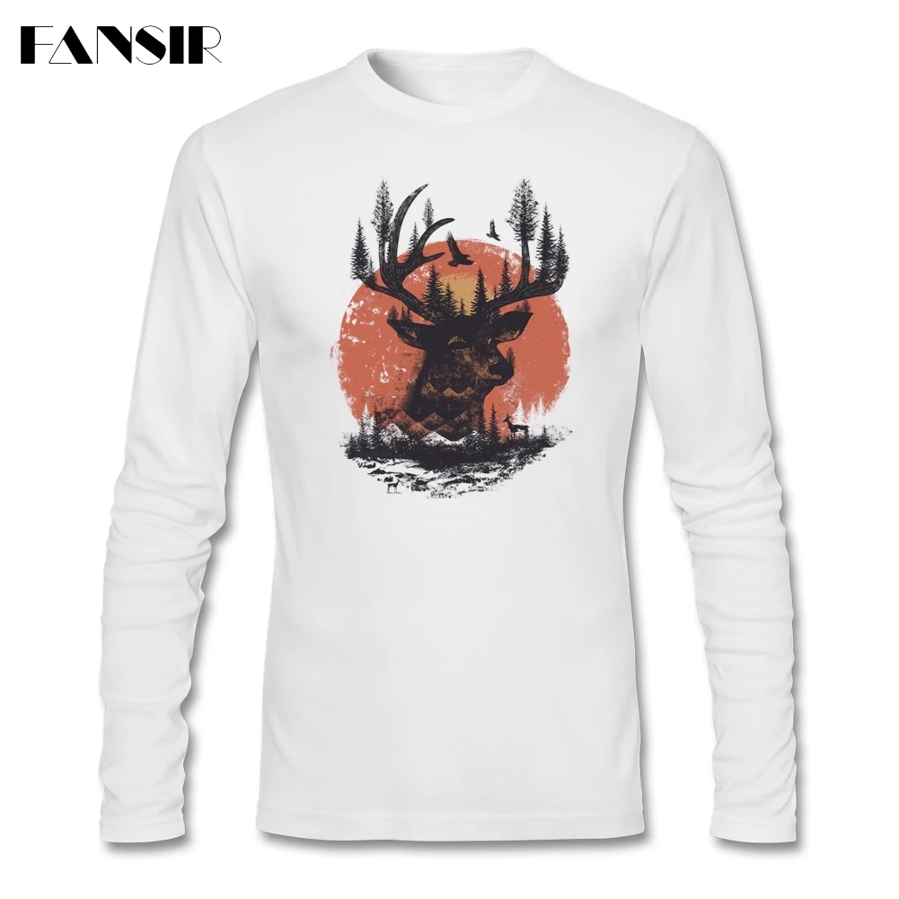 Внимательно посмотрите на природу футболка Для мужчин Cool Camisetas для с длинными