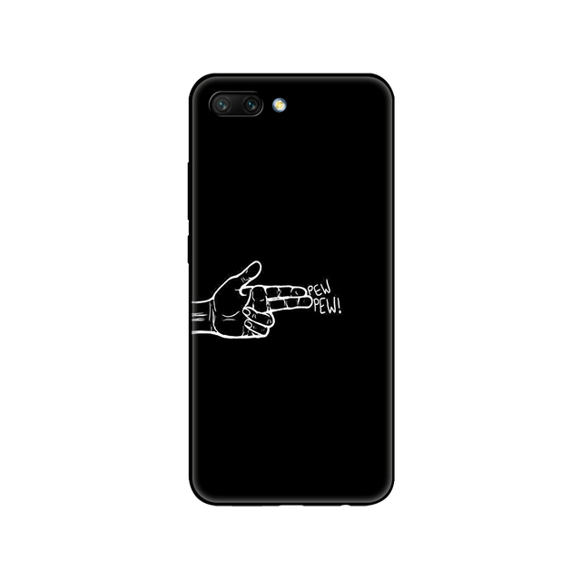 honor 10 case soft silicon tpu back phone cover for huawei honor 10 Case Etui protective printing coque black tpu case