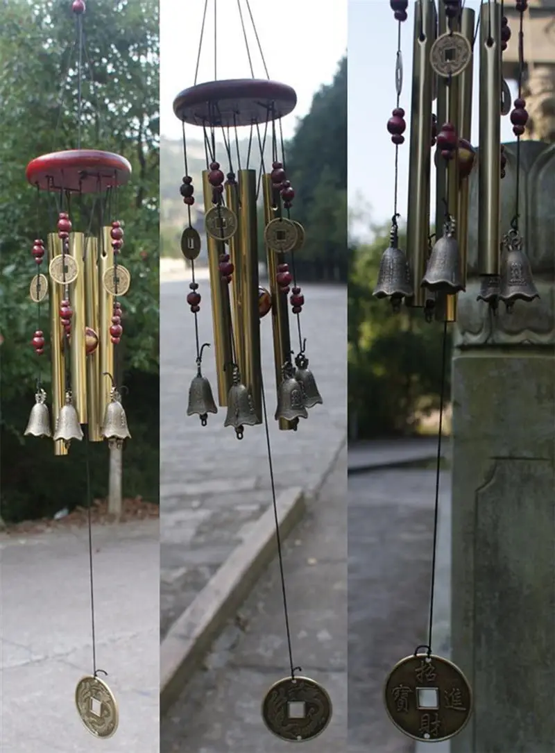 

Wind Chimes Copper Antique Wind Chimes Wall-mounted Bells Outdoor Living Yard Garden Home Decoration Non-fading Decorative Gifts