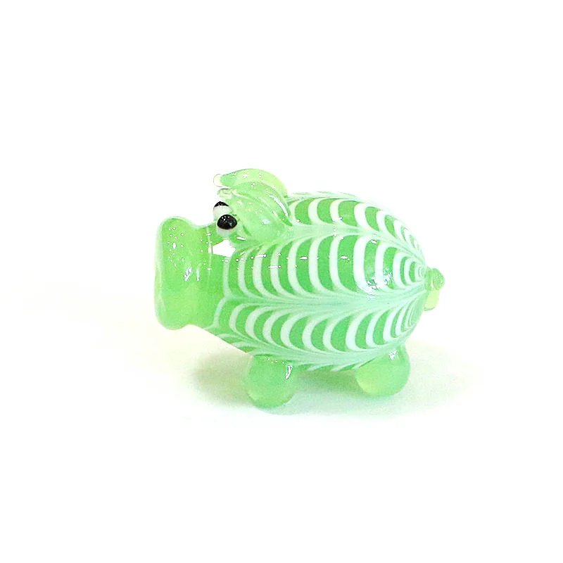Different Styles Murano Glass Pig Mini Figurines Cute Tiny Animal Craft Ornaments Home Table Fairy Garden Room Kawaii Decoration