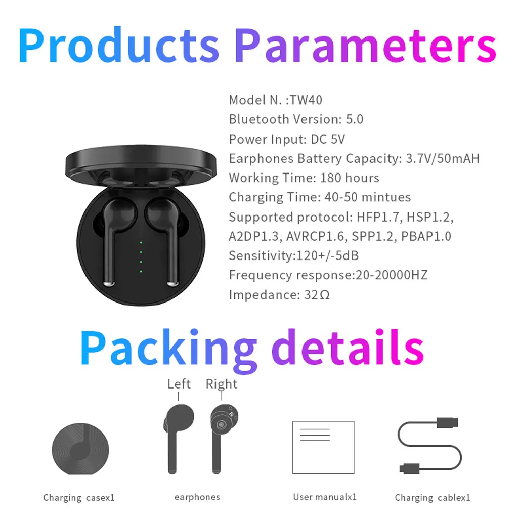 Wireless bluetooth headset