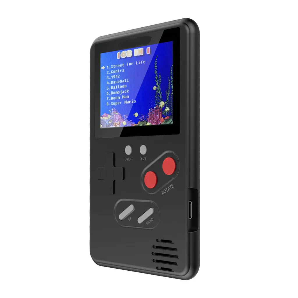 Retro Classic Game Console Handheld Portable 2.4 Inch Ultrathin With 168 Games