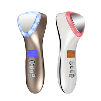 

LED Face Beauty Massager Hot Cold Hammer Ultrasonic Cryotherapy Facial Vibration Massager Face Body Spa Ion Beauty Instrument