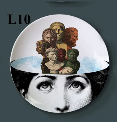10 Фоновая панель для бара отеля rosenthal Piero fornasetti, настенная, Миланская, Художественная, декоративная тарелка, украшение дома, орнамент, ремесла - Цвет: 10