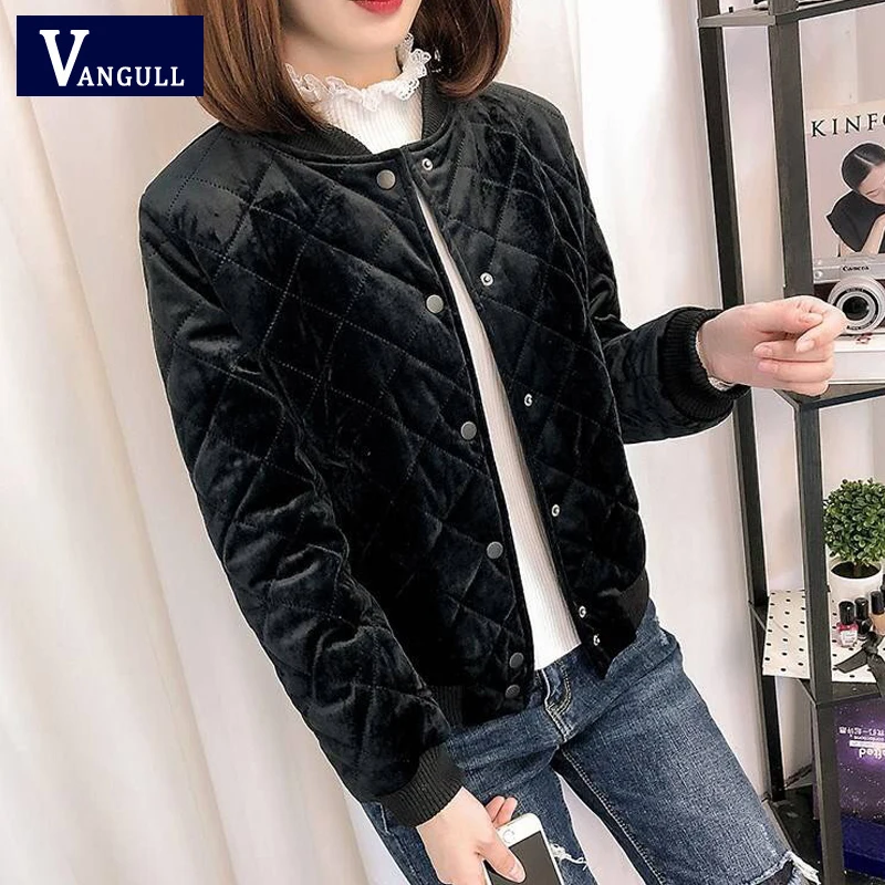 Greatest  Vangull Women Basic Jacket New Winter Fashion Clothing Velvet Slim Outerwear Long Sleeve Autumn Fem