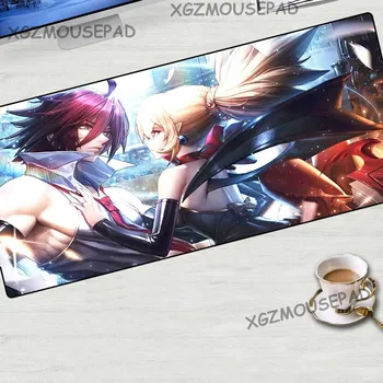 

XGZ Promotional Cartoon Large Game Mouse Pad Lock Edge Anime Couple Cute Girl Rubber Table Mat HD Printing Fabric Non-slip 90x40
