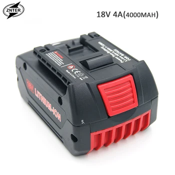 

New 18V 4000mah Rechargeable Li-Ion Battery Portable Replacement Battery Backup Battery for Bosch 17618 LED battery indicator
