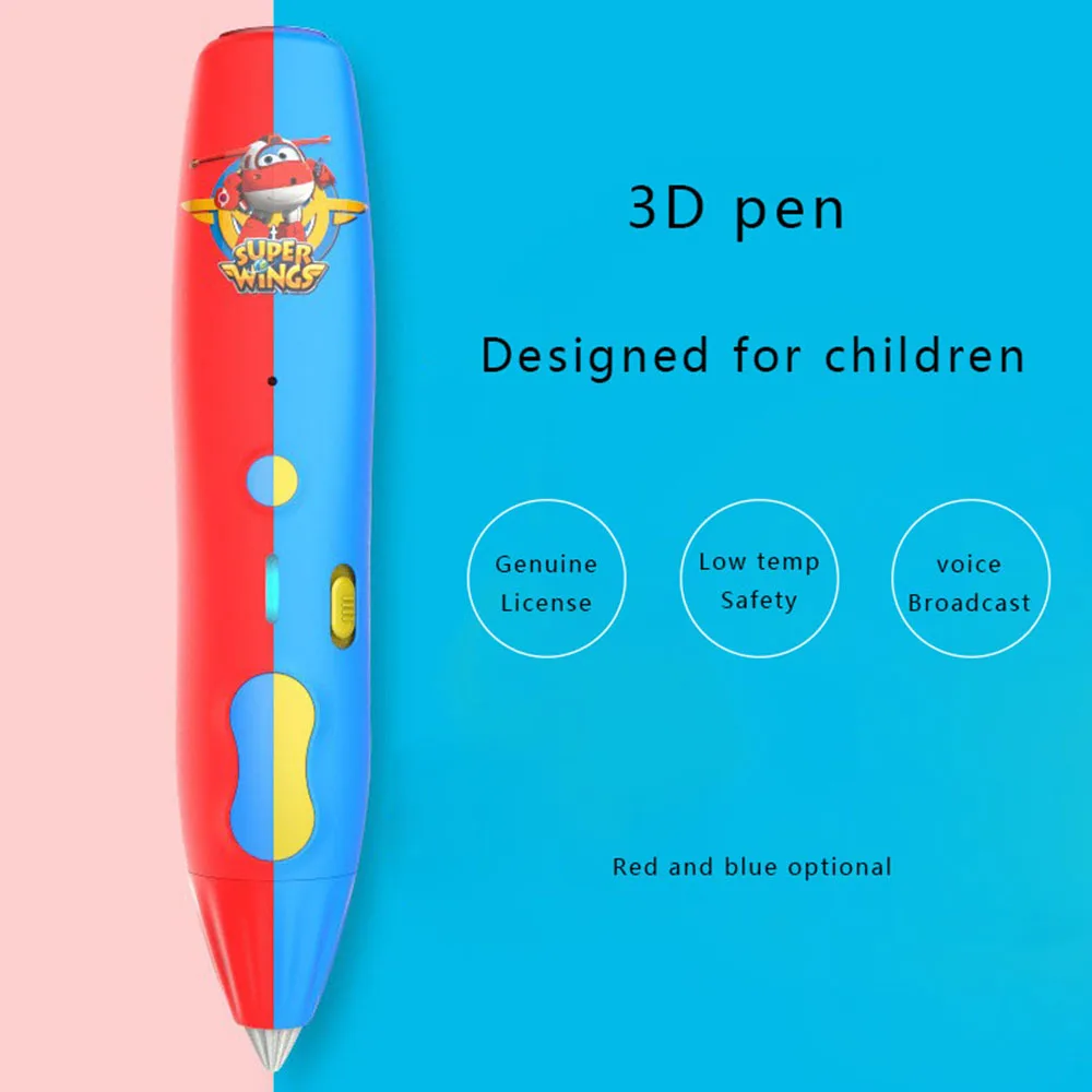 Детские ручки с 3D печатью работают при низких температурах 3D Ручка для рисования с бесплатным 6 метров PCL 1,75 мм нити Smart Doodler DIY