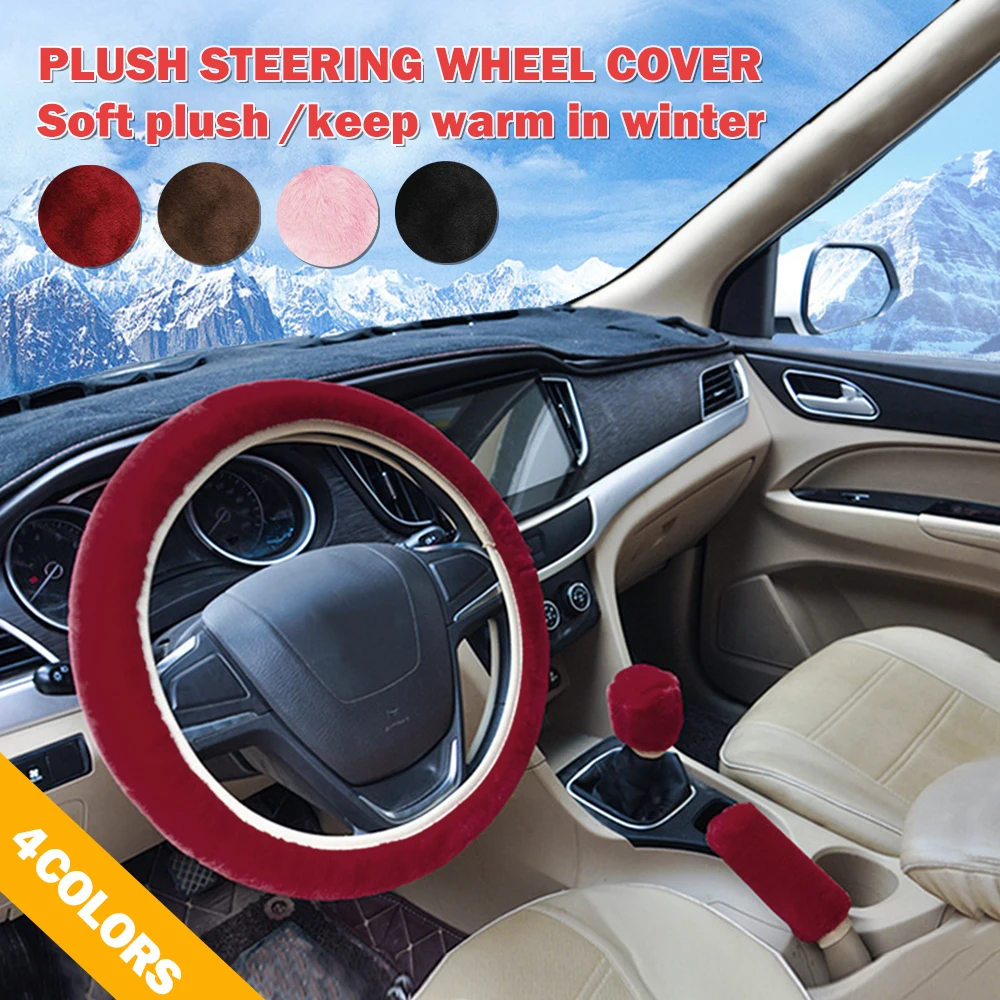 1set Fluffy Plush Car Steering Wheel Covers Kit for Universal Size 36 Cm-38 Cm with Handbrake Cover and Gear Shift Cover
1set Fluffy Plush Car Steering Wheel Covers Kit for Universal Size 36 Cm-38 Cm with Handbrake Cover and Gear Shift Cover