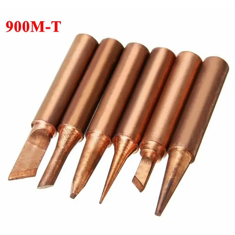 

5pcs/set sodering iron tips 900M-T pure copper lead-free soldering welding tool for 907 908S 908 951 898D 852D soldering station