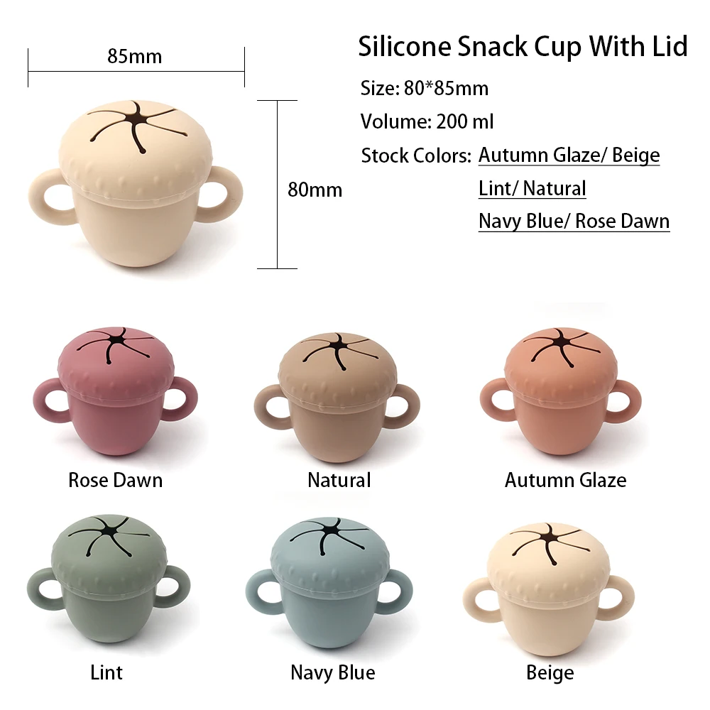 Silicone Snack Cup Silicone Bottle Toddler Snack Catcher Food Grade