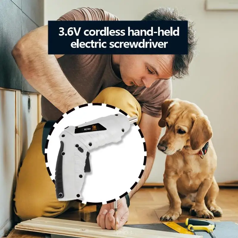  3.6V Mini Power Driver Cordless Drill USB Rechargeable Electric Screwdriver built-in lithium batter
