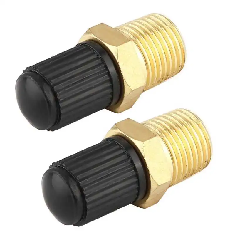 Pro 2Pcs 1/8" NPT MPT Solid Brass Air Compressor Tank Fill Valve Schrader Good Pro 2Pcs 1/8" NPT MPT Solid Brass Air Compressor Tank Fill Valve Schrader Good