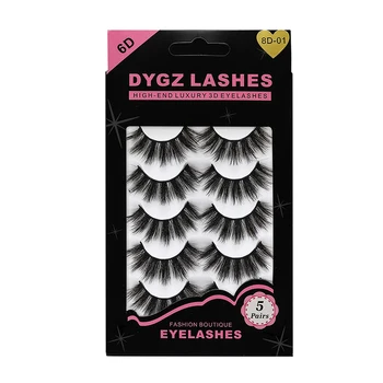 

iflovedekd 3D mink 5 pairs of fake eyelashes natural thick eyelashes Cross border explosion