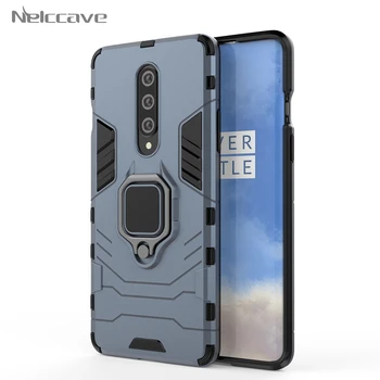 

50Pcs Ring Holder Rugged Armor Phone Case For OnePlus 8 Pro One Plus 7 7T Pro 1 + 6T 1+ 7T Cover Fits Magnetic Car Mount