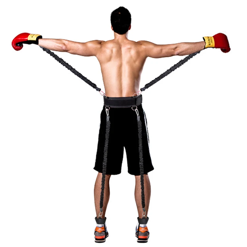 

60-140LBS Strong Resistance Bands Boxing Endurance Agility Pull Rope Crossfit Rubber Band Basketball Leaping Training Rope Set