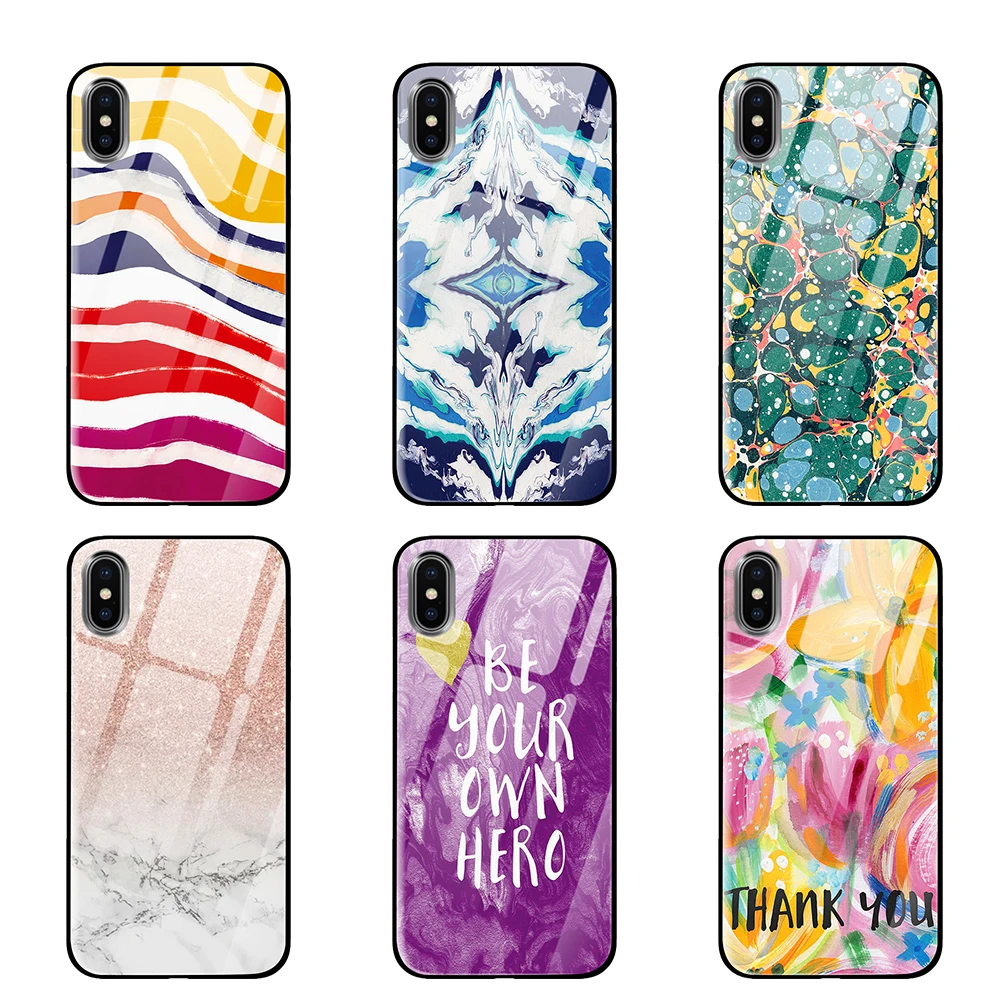 Девушка мощность для iPhone 5 5S 6 6s 7 8 Plus X XS XR 11 Pro макс. закаленное стекло чехлы