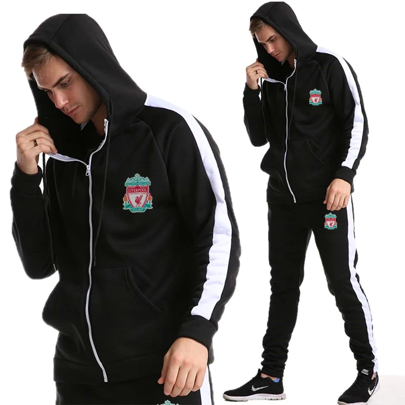 

2019 Men Sportswear Hoodies Set Spring Suit Clothes Tracksuits Male Sweatshirts Coats Track Suits Joggers Plus Size autumn
