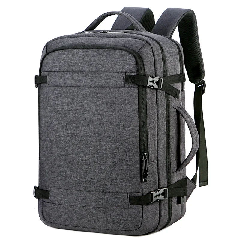 black backpack 1 шт. Большой Вместительный Многофункциональный водонепроницаемый мужской рюкзак для ноутбука, usb зарядка, деловая сумка, рюкзак для путешествий, рюкзак с защитой от кражи - Цвет: black backpack