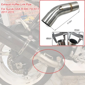 

GSX-R 600 750 K11 Motorbike Exhaust Muffler Section Mid Link Pipe For Suzuki GSXR 600 750 K11 2011 2012 2013 2014 2015 GSX R