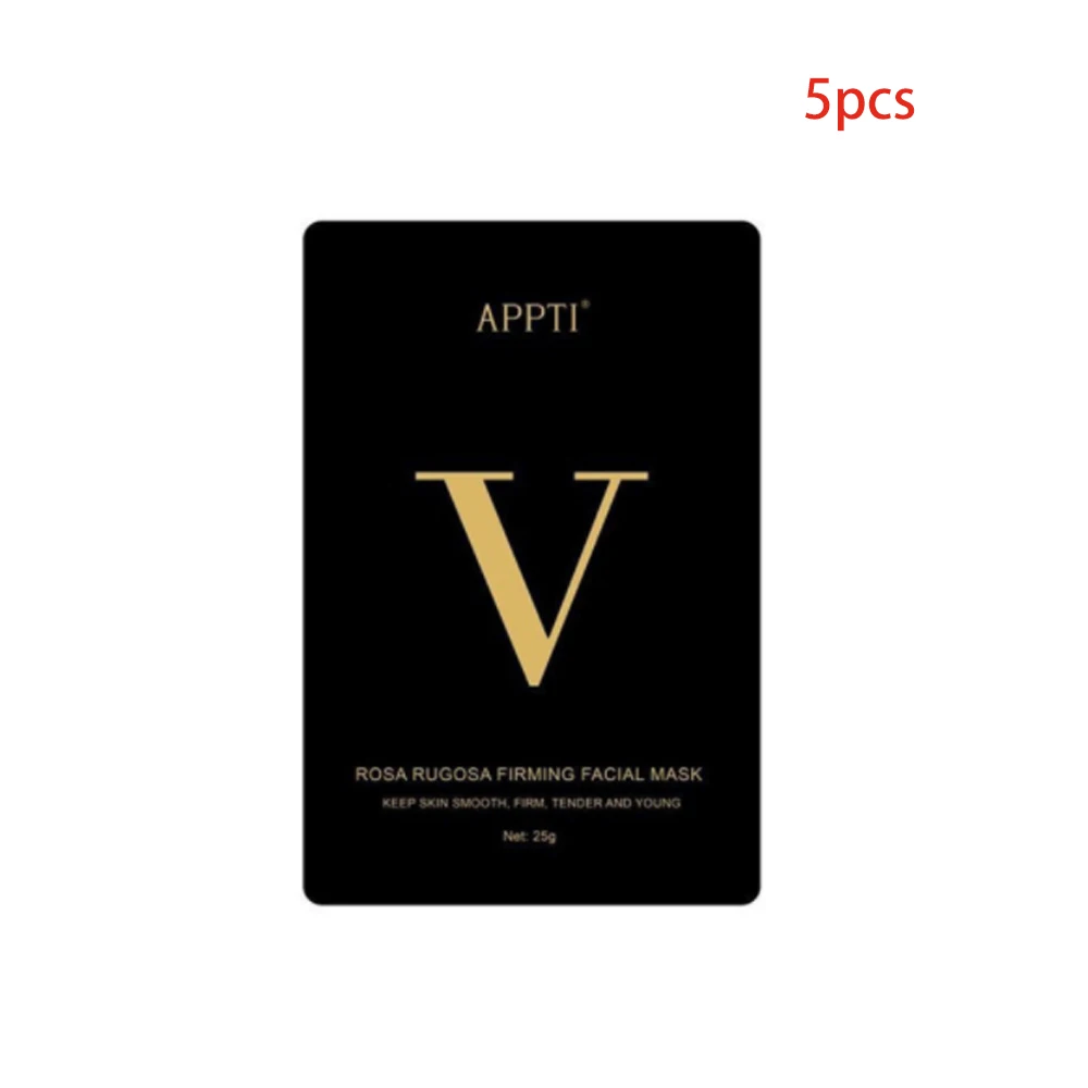 5pcs V face 4d маска для подтягивания кожи лица увлажняет и подтягивает маска-тренажер для контура лица двойной подбородок Редуктор лифт в форме лица маска для сна - Color: 5pcs