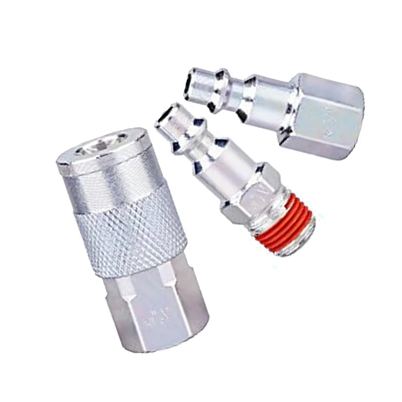 

3pcs Quick Connectors 1/4NPT Coupler Set Iron Air Pneumatic Joint Fitting Tools Workshop Equipment Quick Connectors