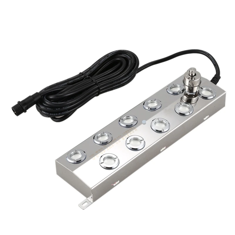10 Head 5KG/H Ultrasonic Mist Maker Fogger High Quality Stainless Steel Air Humidifier Greenhouse Aeromist Hydroponics A