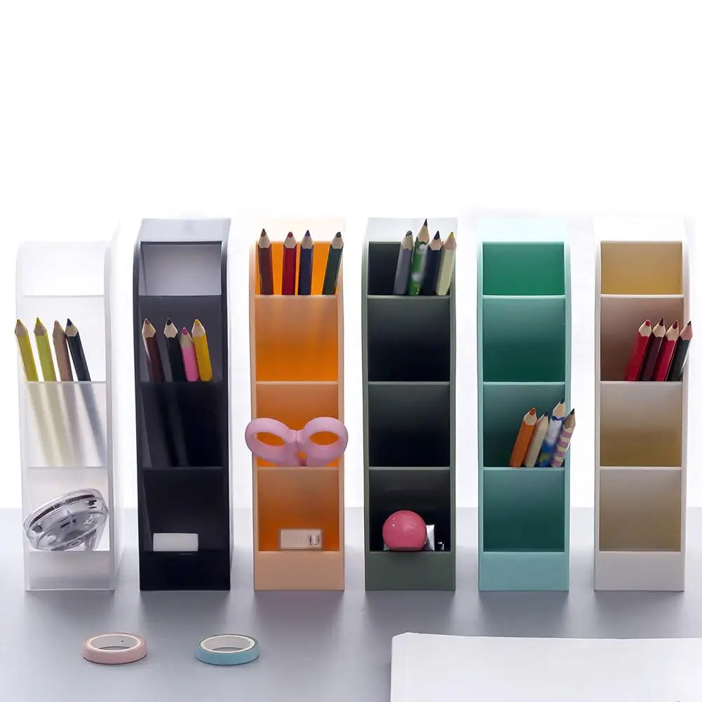 

Desktop Makeup Brushes Pen Pencil Storage Box Cosmetics Organizer Holder Case 4 Grid Desk Pen Holder Makeup Brush Organizer Box