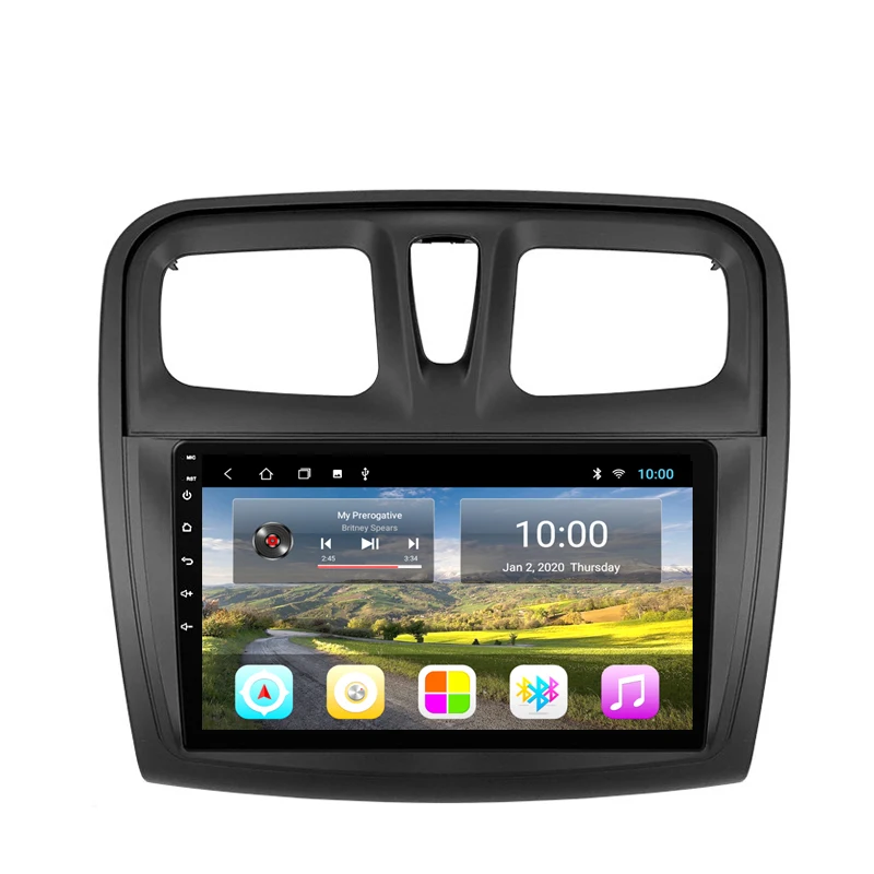 2 Din автомобильный стерео WIFI GPS навигация мультимедийный плеер для Renault Logan Sandero 2014
