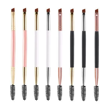 

Double-head Eyebrow Brush+Comb Beauty Professional Makeup Brush Tool Eyelash Curling Spiral Brush Bevel Eyebrow Powder Brush Pen
