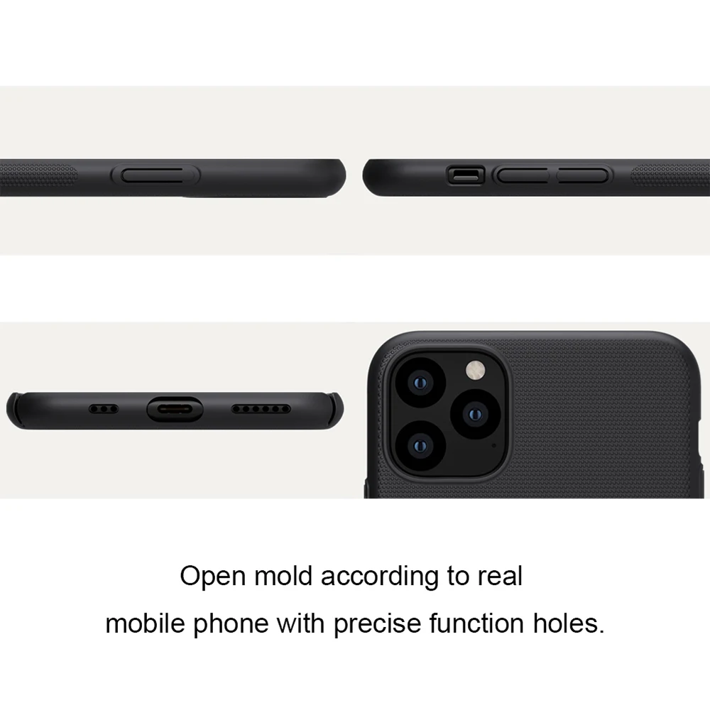 Nillkin для iPhone 11 чехол с матовой поверхностью Защита жесткого диска на заднюю панель для iPhone 11 Pro Max w/Подарочный держатель для мобильного телефона
