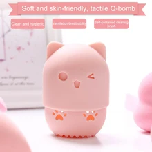 Сушилка, практичный косметический блендер, губка, силиконовый порошок, слоеная яичная подставка Подушечка для макияжа, губка для макияжа, стойка для дисплея