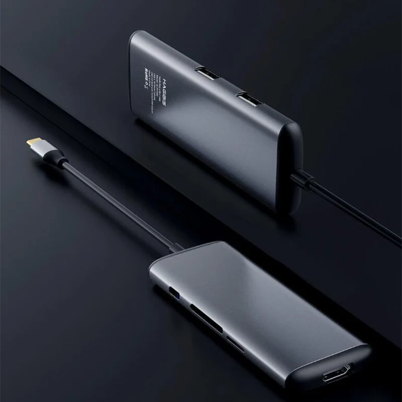 Оригинальный Xiaomi mijia Hagibis 6 в 1 type c к HDMI USB 3 0 TF SD кардридер зарядка PD адаптер