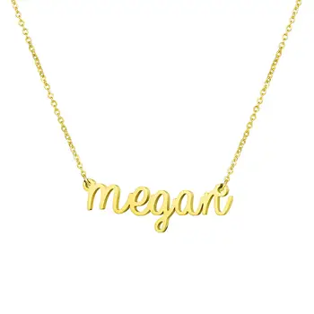 

2020 New Gold Color Personalized Simple Letter Necklace Stainless Steel Choker Custom Wedding Anniversary Party Jewelry Hot Sell