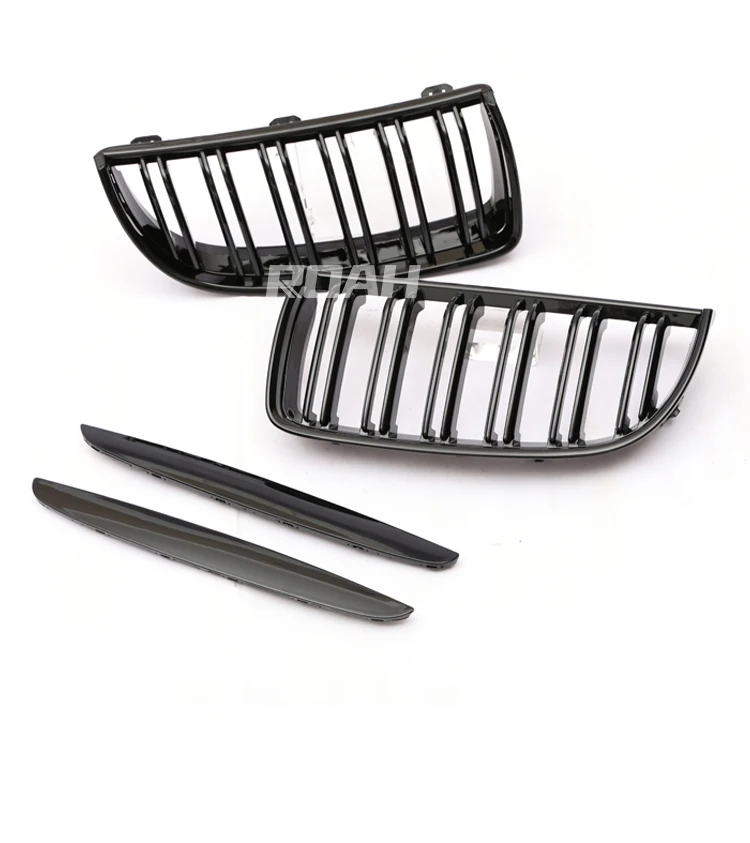 Front Bumper Kindey Double Slat Chrome Silver Black Grille For BMW 3 Series M3 E90 LCI 325I 328I 335I 335Xi 330I 330Xi 2008-2011 lund bug deflector