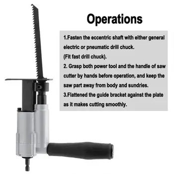 

Metal Drill Reciprocating Saw Kit Jig Saw Attachment Wood Cutter Carpentry Tools