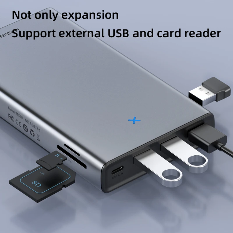 Hub usb com compartimento de disco rígido