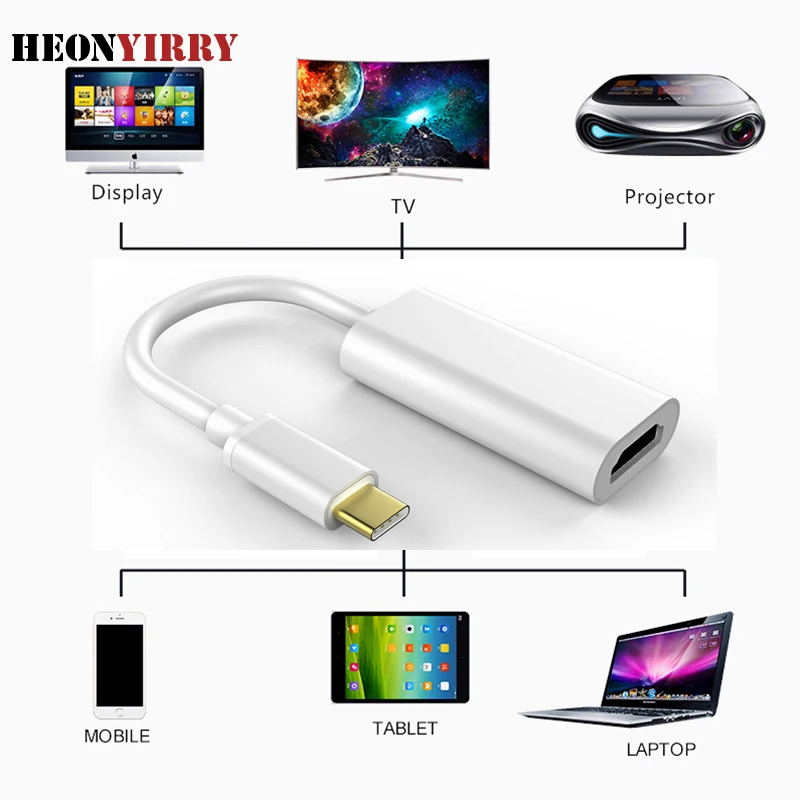 Адаптер USB Type C HDMI адаптер 3 1 (USB C) переходник штырь гнездо для MacBook2016/Huawei Matebook/Smasung
