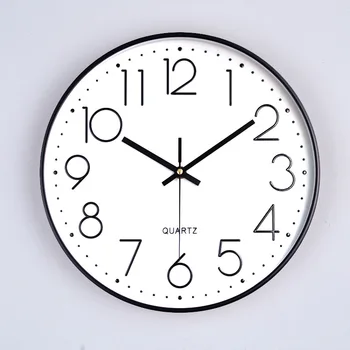 

Modern Simple Wall Clock Indoor Non-Ticking Silent Sweep Movement Wall Clock For Office,Bathroom,Livingroom Decorative