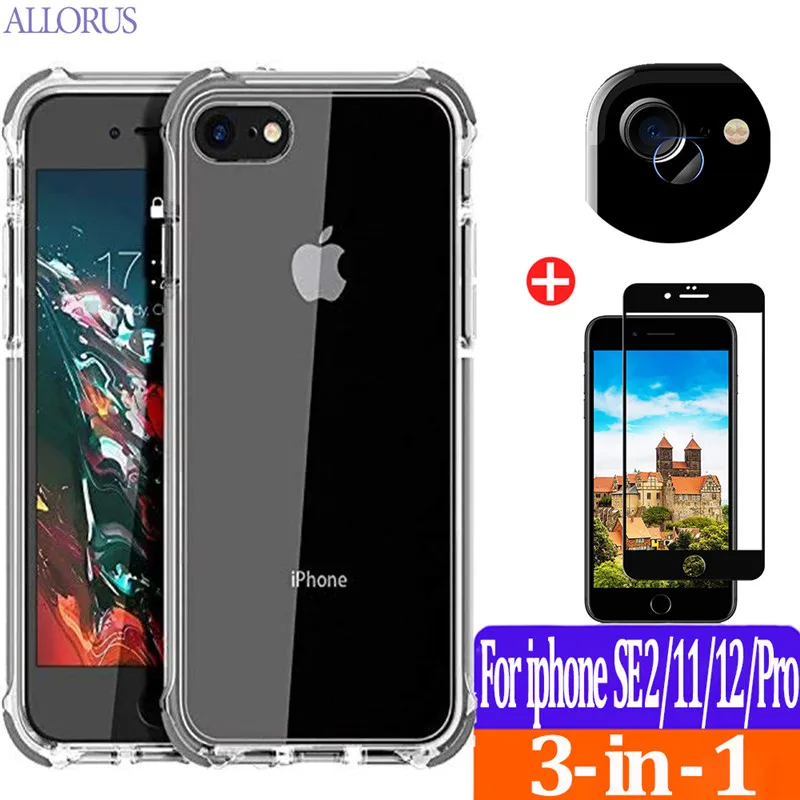 Transparent Airbag Phone Case For iphone12 Pro SE 2020 TPU Protector Cover Iphone 12 mini 11Pro MAX Apple Silicone Cases | Мобильные