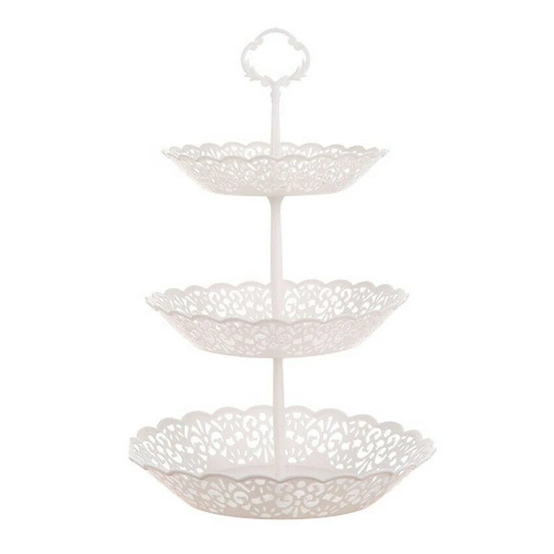 3-уровневый Кекс Стенд торт десерт для праздника вечерние Дисплей башня круглая тарелка из магазина