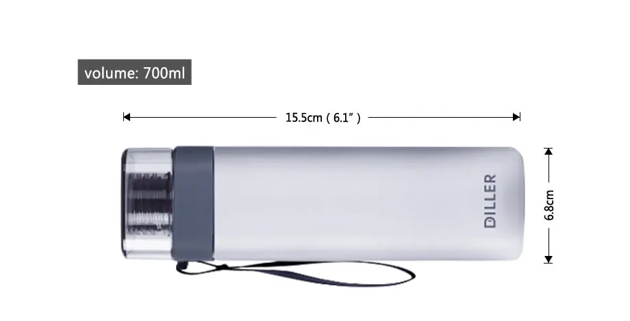 Upspirit, 700 мл, пластиковая Матовая бутылка для воды, большая емкость, чайник для питья, портативный, для спорта на открытом воздухе, путешествия, шейкер для протеина, посуда для напитков
