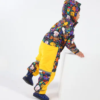 

Girls Ski Suit Boy Snowboard Suits Children Waterproof One-Piece Ski Suit Windproof Warm Overalls Kids Winter Clothing Jumpsuits