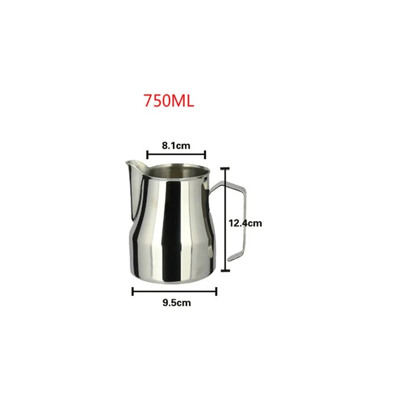 750ml Молочный кувшин из нержавеющей стали чашка для эспрессо устройство для создания пенки на кофе кружки итальянский латте арт латте кружка для взбивания молока кувшин чашка 350/550/750 мл - Цвет: 750ml