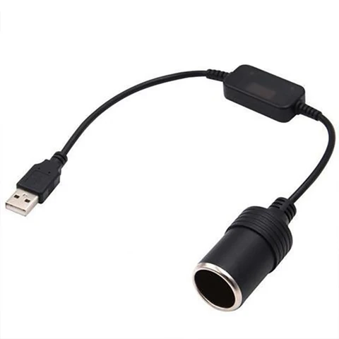 Pc 120/35cm Universal Car Cigarette Lighter Socket Female Cable Converter for GPS E-Dog Dash USB to Dc Convert Cable 5V to 12V